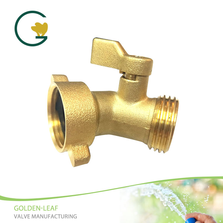 45 Degree Brass Elbow Spigot with Shutoff Valve