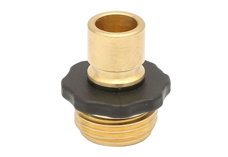 Brass Male Garden Hose Quick Connect Fitting with Rubber